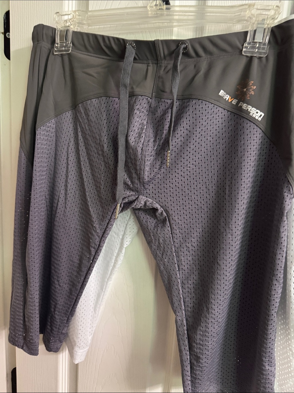 Brave Person Performance Drawstring Athletic Shorts, compression, knee length - Picture 4 of 14